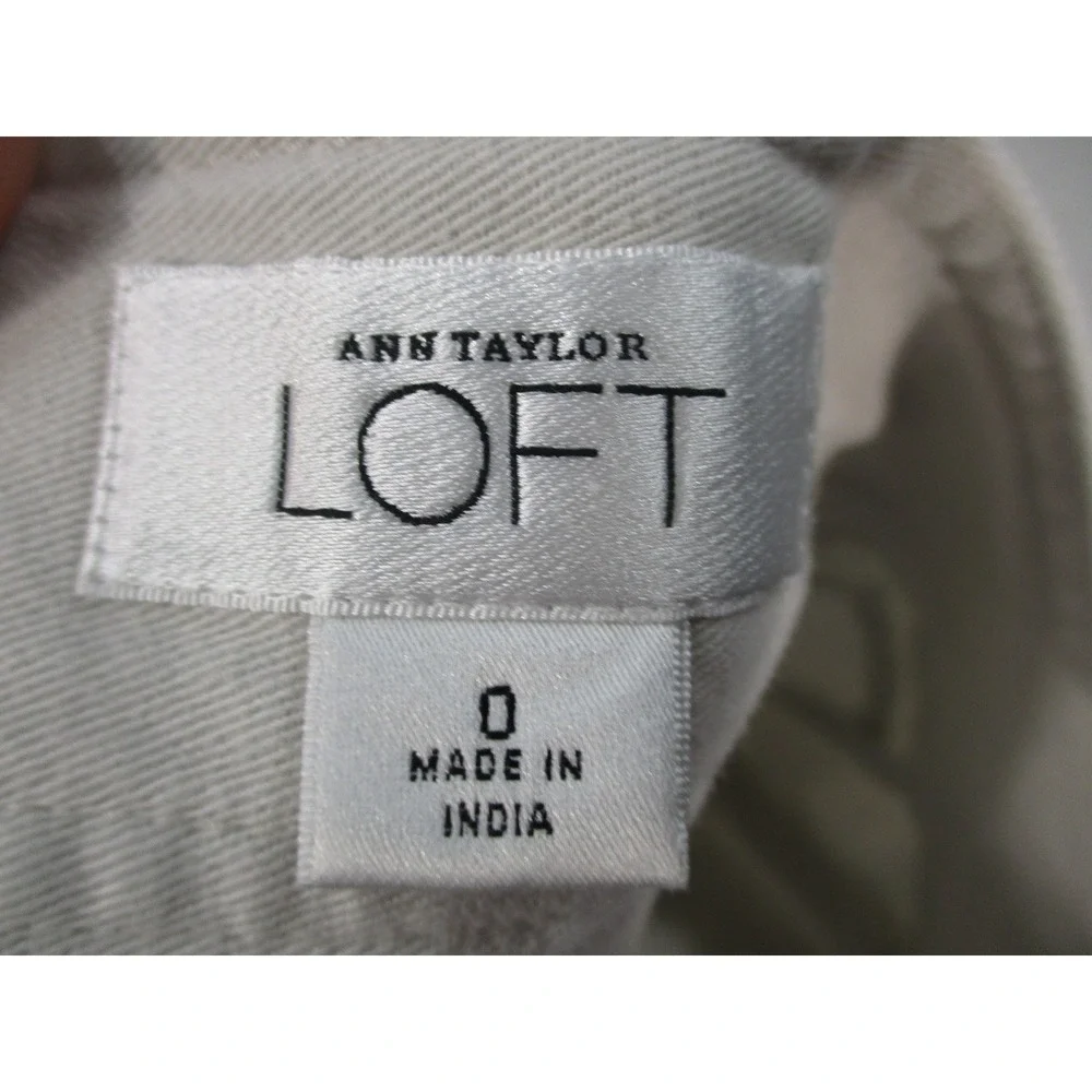 Ann Taylor LOFT Womens Beige Khaki Cotton‎ Cuffed Chino Shorts Size 0